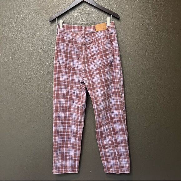 Madewell The Perfect Vintage Straight Jean in Cabernet Plaid - Picture 9 of 16